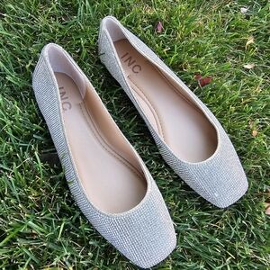 INC Macy's Sequence Gold Slip-On Flat Shoes  Womens Size 7.5  New
